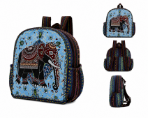 LL-220 BLUE ELEPHANT CANVAS BACKPACK