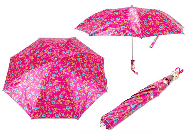 CASAVIA PINK/BLUE FLOWER PRINT UMBRELLA