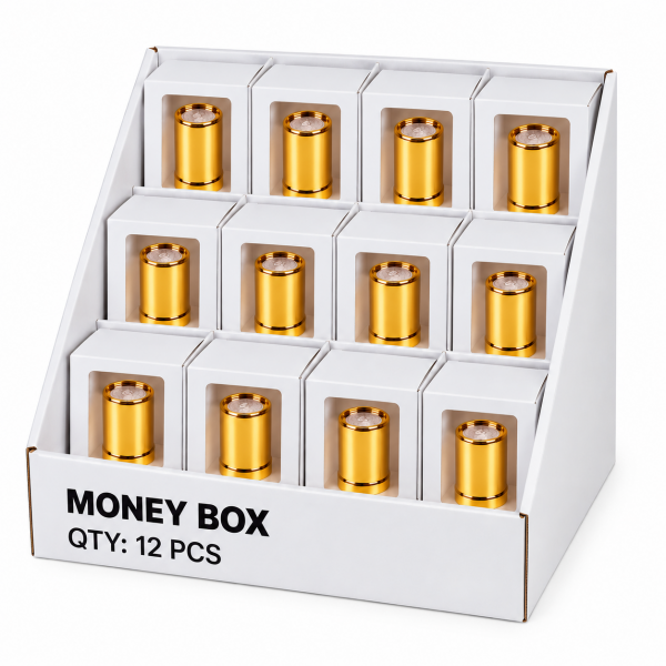 8605-Box of 12 Gold £1 Coin Holder