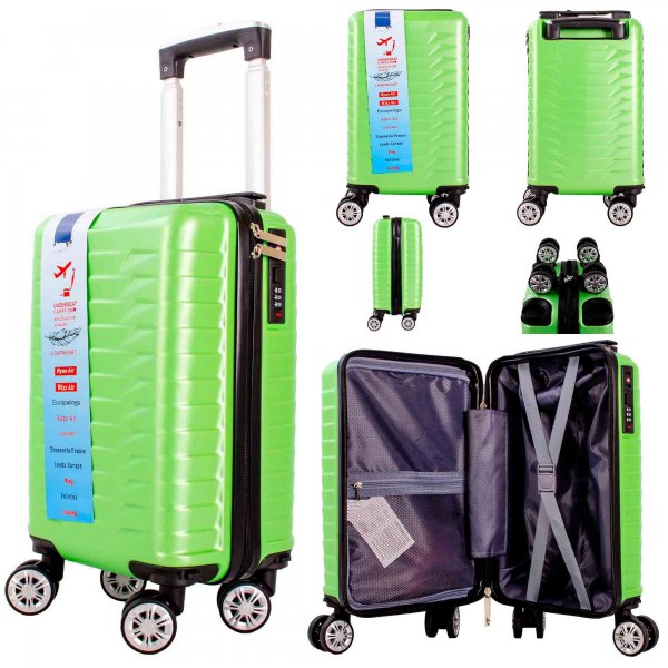 T-HC-US-1627 LIME GREEN 15.7'' UNDER-SEAT CABIN-SIZE TROLLEY