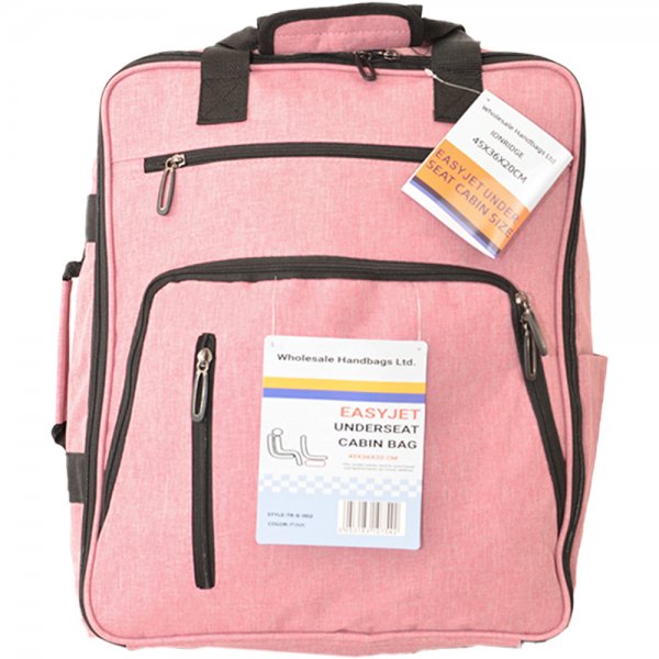 TR-E-002 PINK EASYJET UNDERSEAT CABIN SIZE 2-WHEELED BACKPACK