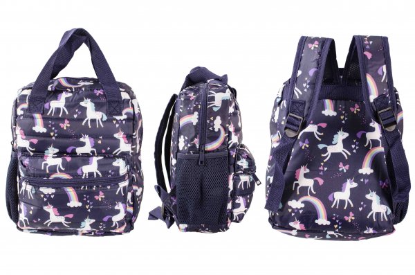 JBBP281 UNICORN NAVY QUILTED KID'S BACKPACK