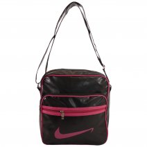 HB-PV-N-02 BLACK/RED FAUX LEATHER HANDBAG