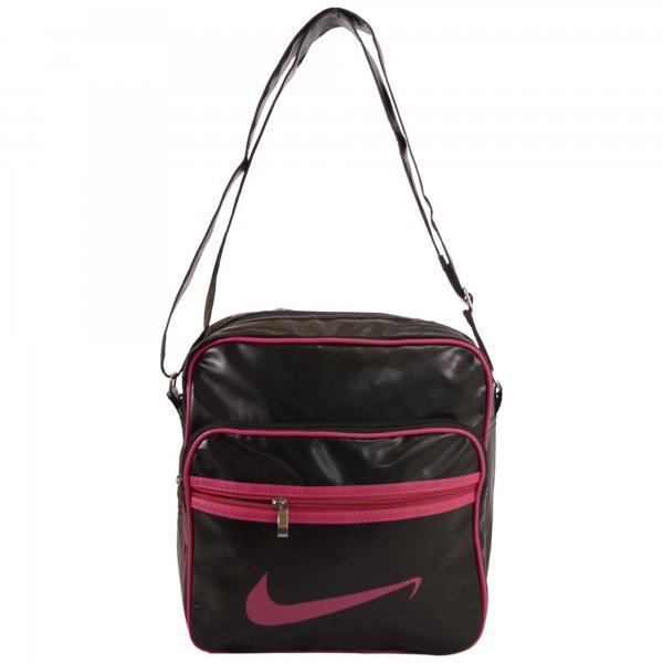 HB-PV-N-02 BLACK/RED FAUX LEATHER HANDBAG