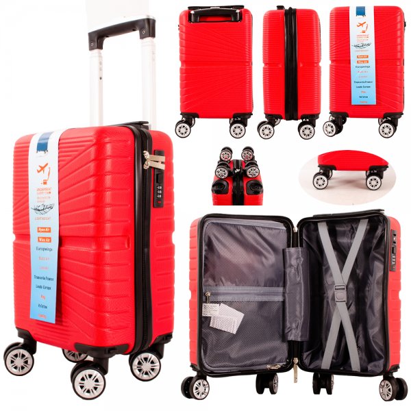 T-HC-US-1611 BURGUNDY 15.7'' UNDERSEAT CABIN-SIZE TRAVEL TROLLEY