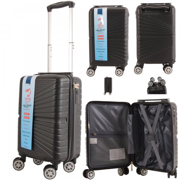 T-HC-US-1626 BLACK RYANAIR UNDERSEAT CABIN-CASE TRAVEL TROLLEY