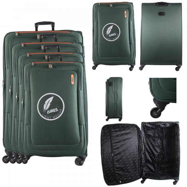 AR727 GREEN TRAVEL TROLLEY SUITCASE SET OF 4
