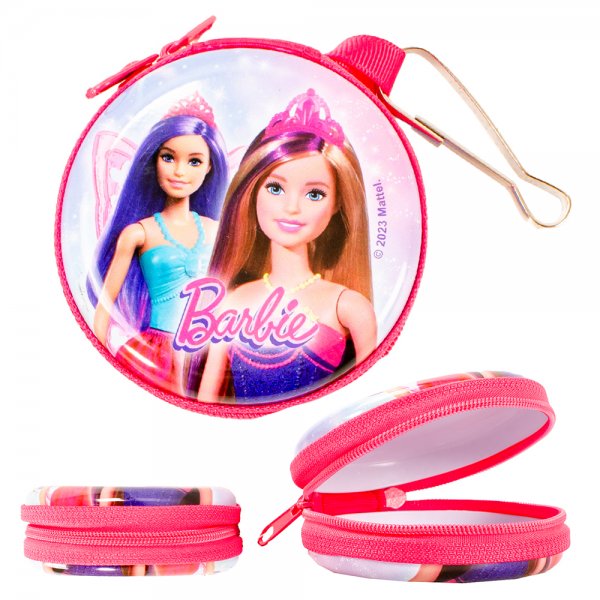 1556-3162 BARBIE ROUND ZIPPED COIN PURSE