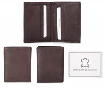 1009 RFID BROWN LONDON LEATHER WALLET W/CC SLOT