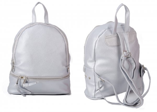 JBFB201 SILVER 2 STRAP PU RUCKSACK