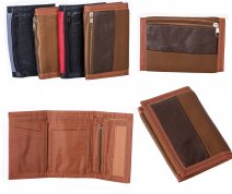 1893 BROWN MULTI S.NAPPA TRI FOLD WALLET ZIP