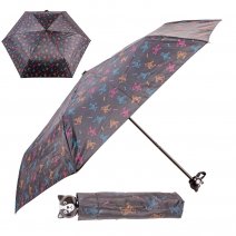 UU319 BLACK WITH CAT PRINT SUPERMINI UMBRELLA