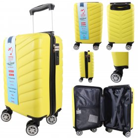 T-HC-US-1626 YELLOW RYAN AIR CABIN-SIZED TRAVEL TROLLEY SUITCASE