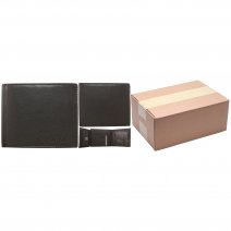 1065 ASSORTED BLACK REAL ITALIAN LEATHER BOX OF TEN