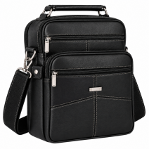 3726 BLACK LARGE UNISEX/GENTS TRAVEL MULTI PKT BAG