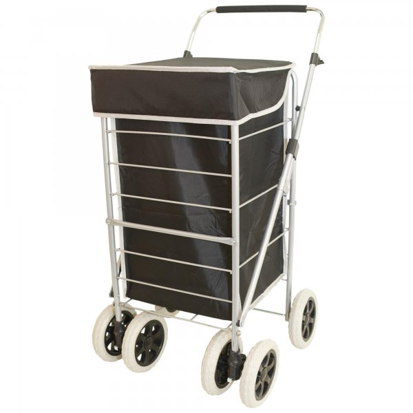 ST-SIX-01 BLACK G 6-WHEEL SHOPPING TROLLEY