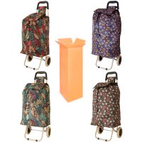 MS-001 ASSORTED FLOWER AND CHERRY PATTERN TWO-WHEELED TROLLEY BO