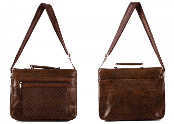 6902D.BROWN X-BDY FLPOVR GNTS LPTP/TBLT WTH TOP Z