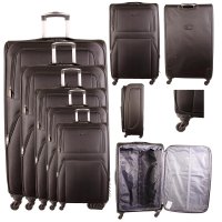 H-032 BLACK TRAVEL TROLLEY SET OF 5