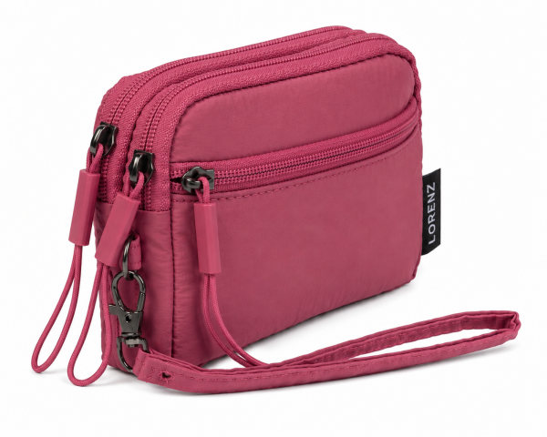 2299 Dark Pink Two Top Zip Compartments