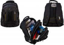 JCBBP18 Black Rucksack w/ 5 zip compartments