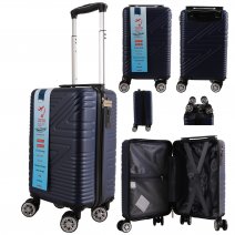 T-HC-US-1624 NAVY RYAN AIR CABIN-SIZED TRAVEL TROLLEY SUITCASE
