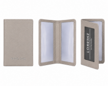 0994 Stone Folding Slimline Leather Travel Card Holder