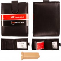 64 BLACK MF RFID LEATHER WALLET BOX OF 10