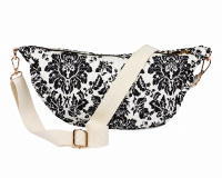 2325 Black Floral Quilted Sling-Chest Bag 2325 Black Floral Quilted Sling-Chest Bag