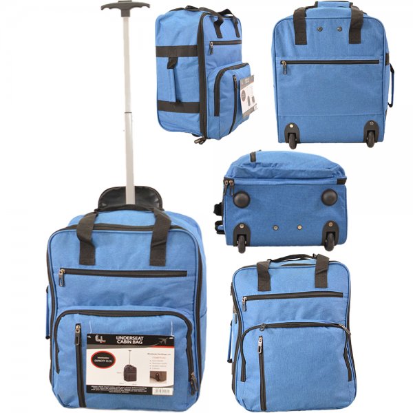 TR-002 BLUE EASYJET UNDERSEAT CABIN SIZE 2-WHEELED BAG