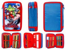 1004E-9735 AVENGERS 3 ZIPPED ROUND FILLED PENCIL CASE