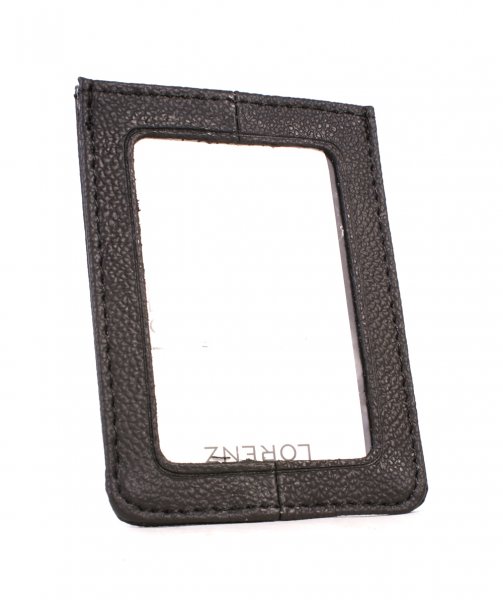 3722 BLACK Cow Hide Travel Card Holder