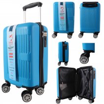 T-HC-US-1631 BLUE RYANAIR TRAVEL TROLLEY SUITCASE