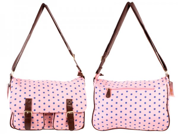 JBCB159 POLKA DOT CANVAS DUSKY PINK