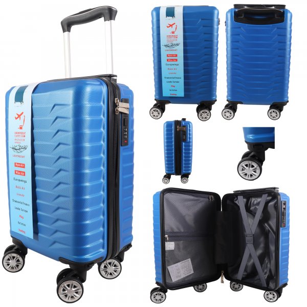 T-HC-US-1627 ROYAL BLUE RYAN AIR CABIN-SIZED TROLLEY SUITCASE