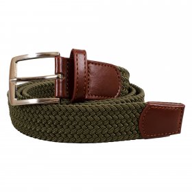 2796 ARMY GREEN MILANO STRETCHY BELT LARGE/EXTRA LARGE