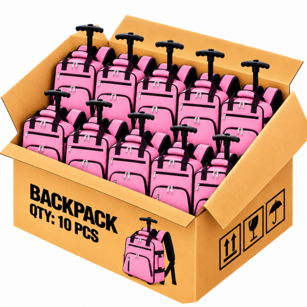TR-R-TA-002 Pink Box of 10 Ryanair Underseat Travel Backpack Bag