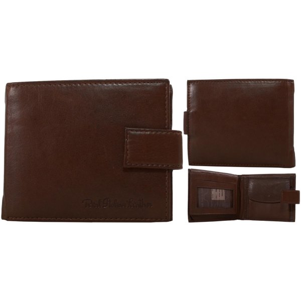 1063 RFID TAN ITALIAN LEATHER WALLET