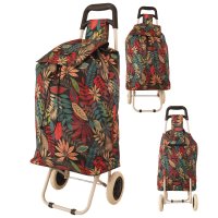 MS-001 FLOWER PATTERN MULTICOLOURED TWO-WHEELED TROLLEY
