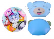 7090 BEAR Zip Round Printed Coin Purse