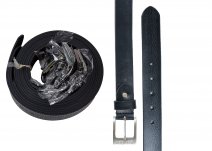 2910 Black 1.25" DISTRESSED LEATHER BELT-NICKEL BCKL Dozen