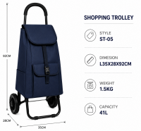 6966 Navy 2 Wheeler Trolley Bag 6966 Navy 2 Wheeler Trolley Bag