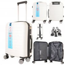 T-HC-US-1832 WHITE UNDERSEAT CABIN-SIZE EASYJET TROLLEY SUITCASE