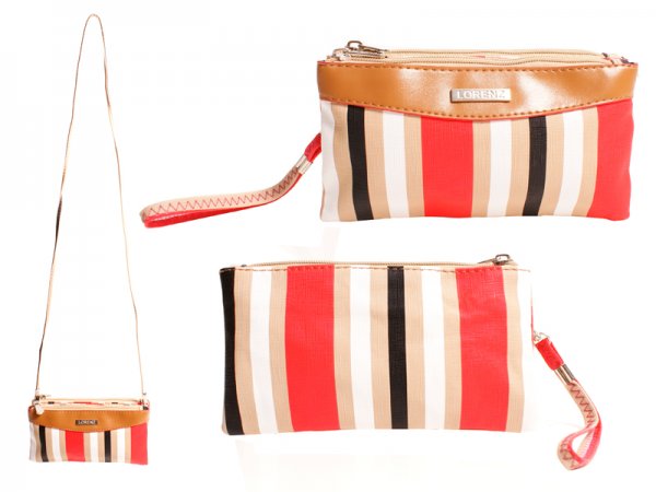 7810 RED STRIPED PURSE