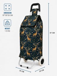 B-ST-05 Deer Navy 2 Wheeler Shopping Trolley B-ST-05 Deer Navy 2 Wheeler Shopping Trolley