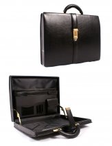 6918 BLK LEATHER-LOOK PVC EXEC CACE