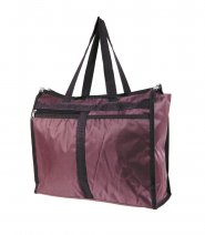 2495 BURGANDY ECONOMY TOP ZIP SHOPPER WITH FRONT ZIP