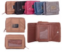 7556 BROWN T.TNE LTHR GRN PU ZIP RND PRSE