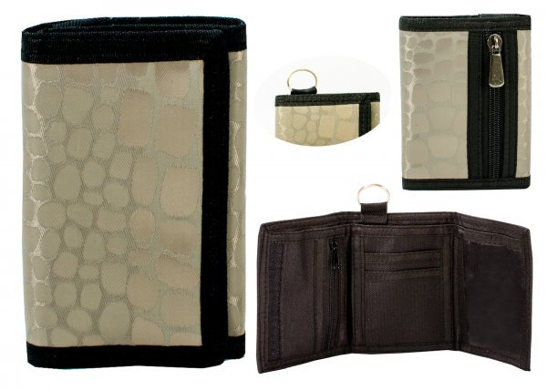 LL-90P CHEETAH GOLD UNISEX VELCRO POLYESTER WALLET