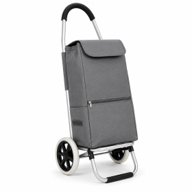 6954 Grey 2-Wheel Foldable Shopping Trolley Cart